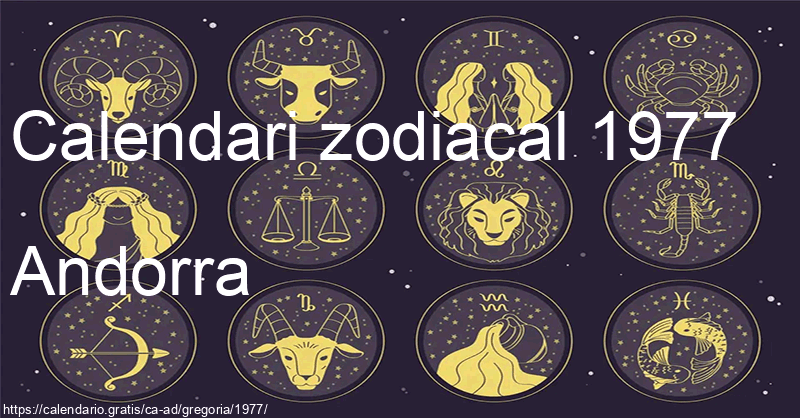Calendari de signes zodiacals 1977