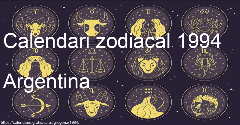 Calendari de signes zodiacals 1994