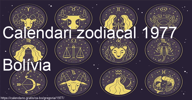 Calendari de signes zodiacals 1977