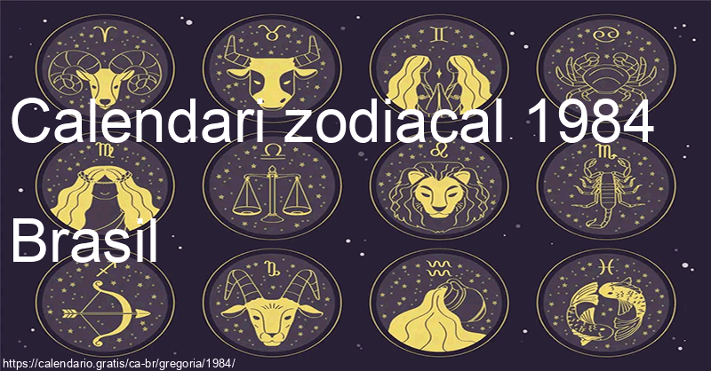 Calendari de signes zodiacals 1984
