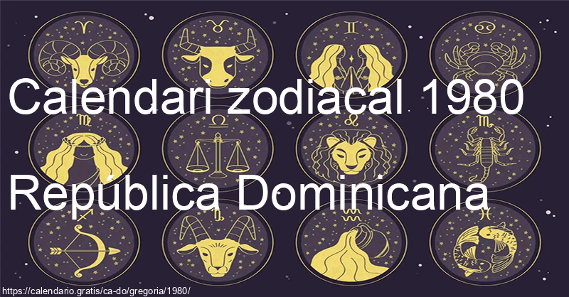Calendari de signes zodiacals 1980