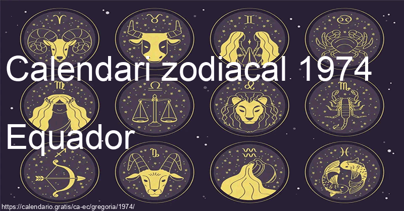Calendari de signes zodiacals 1974