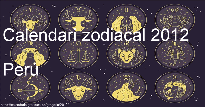 Calendari de signes zodiacals 2012