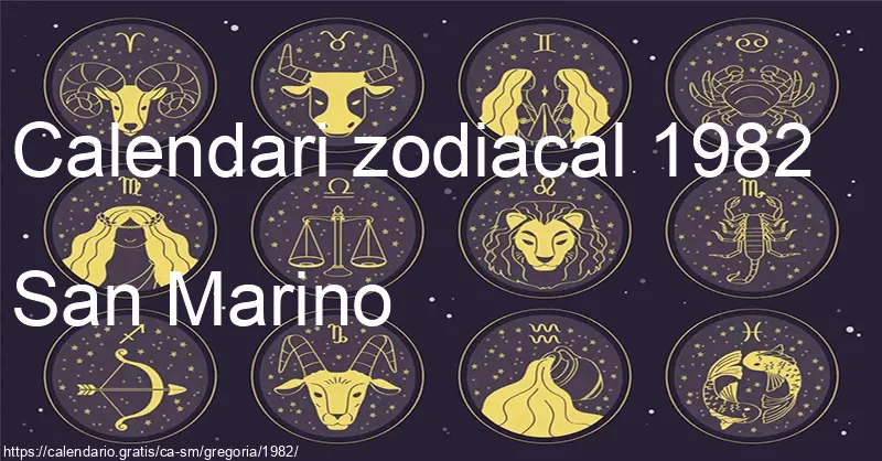 Calendari de signes zodiacals 1982 (San Marino)