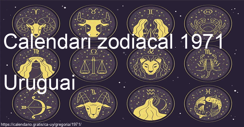 Calendari de signes zodiacals 1971