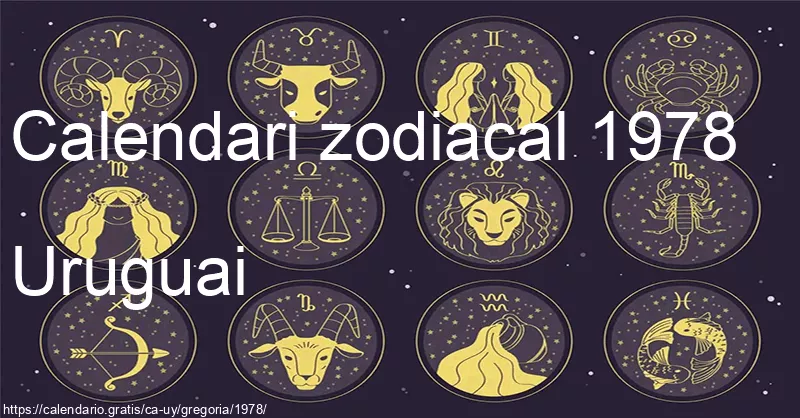 Calendari de signes zodiacals 1978 (Uruguai)