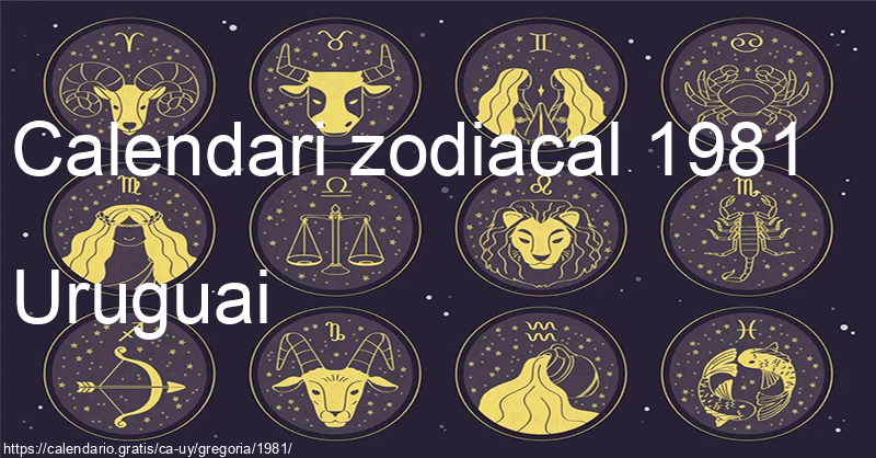 Calendari de signes zodiacals 1981