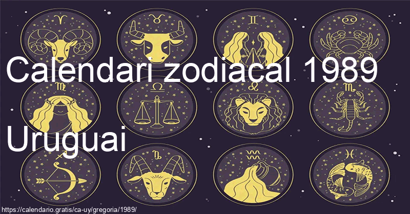 Calendari de signes zodiacals 1989