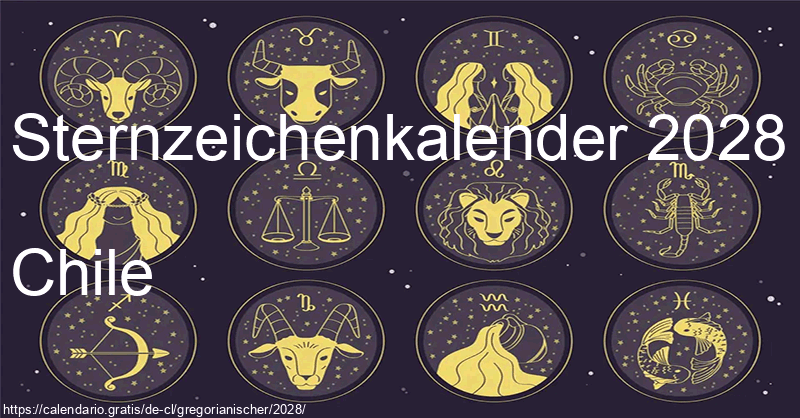 Tierkreiszeichen-Kalender 2028