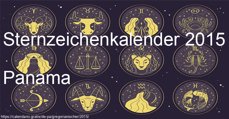 Tierkreiszeichen-Kalender 2015