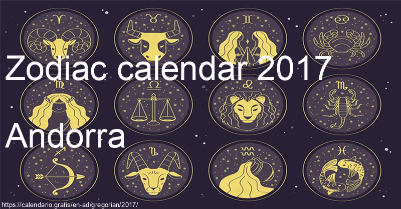 Zodiac signs calendar 2017
