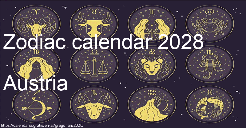 Zodiac signs calendar 2028