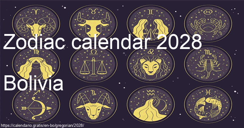 Zodiac signs calendar 2028