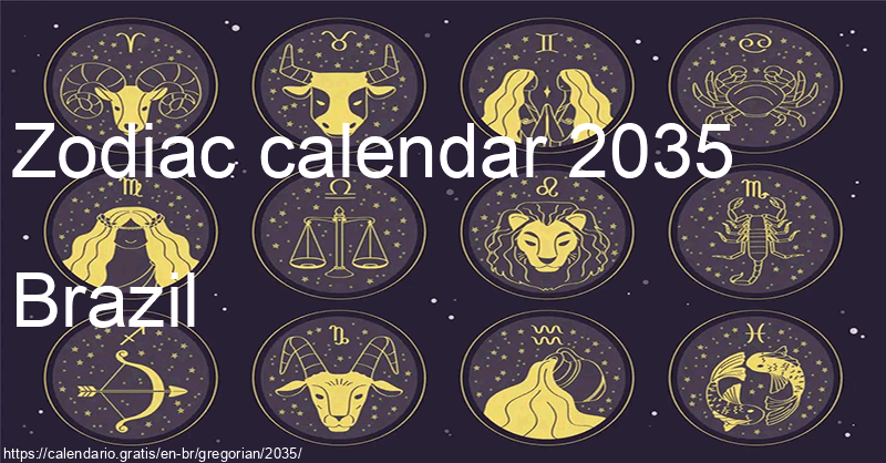 Zodiac signs calendar 2035