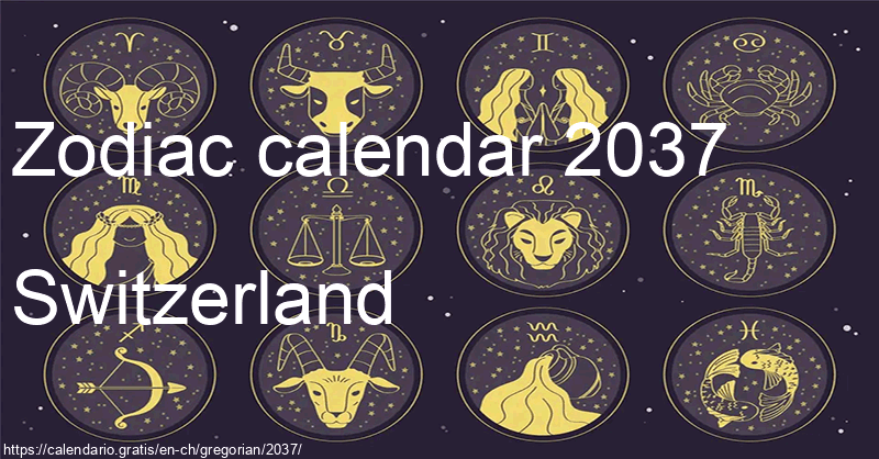 Zodiac signs calendar 2037