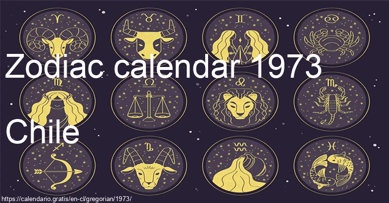 Zodiac signs calendar 1973