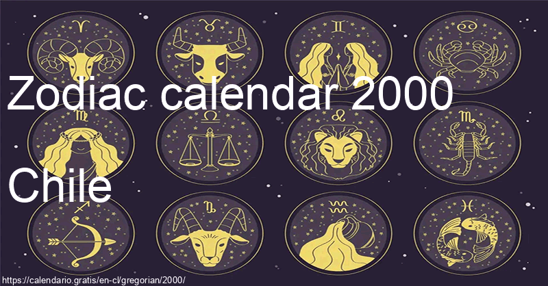 Zodiac signs calendar 2000