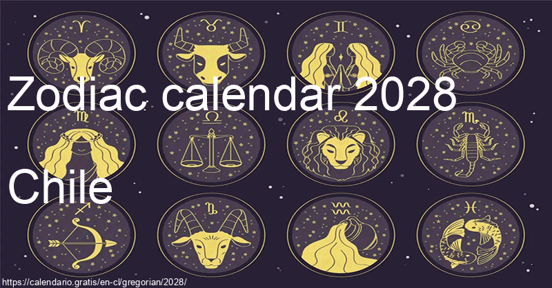 Zodiac signs calendar 2028