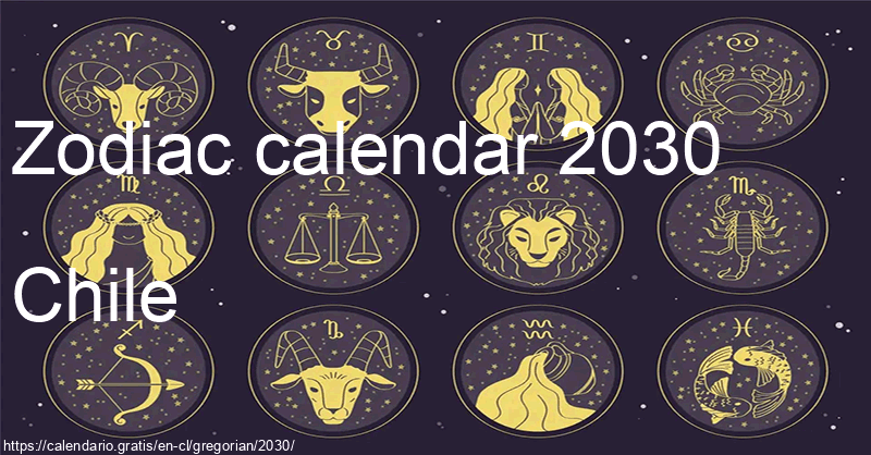 Zodiac signs calendar 2030