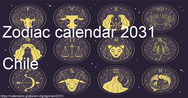 Zodiac signs calendar 2031