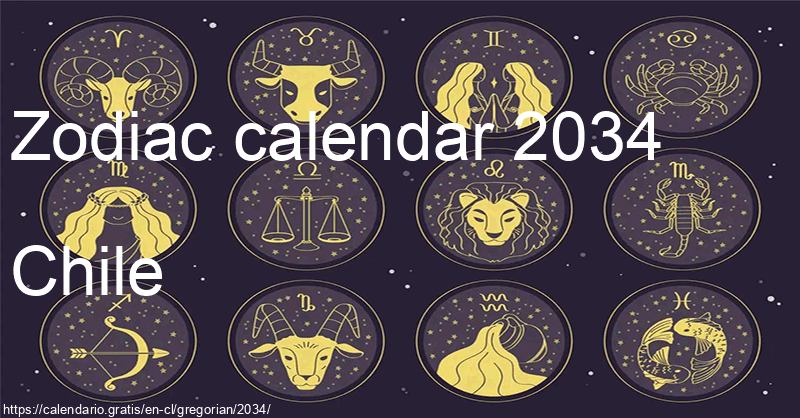 Zodiac signs calendar 2034