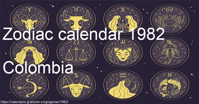 Zodiac signs calendar 1982