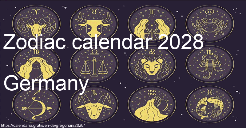 Zodiac signs calendar 2028