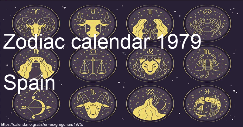 Zodiac signs calendar 1979
