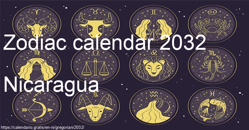 Zodiac signs calendar 2032