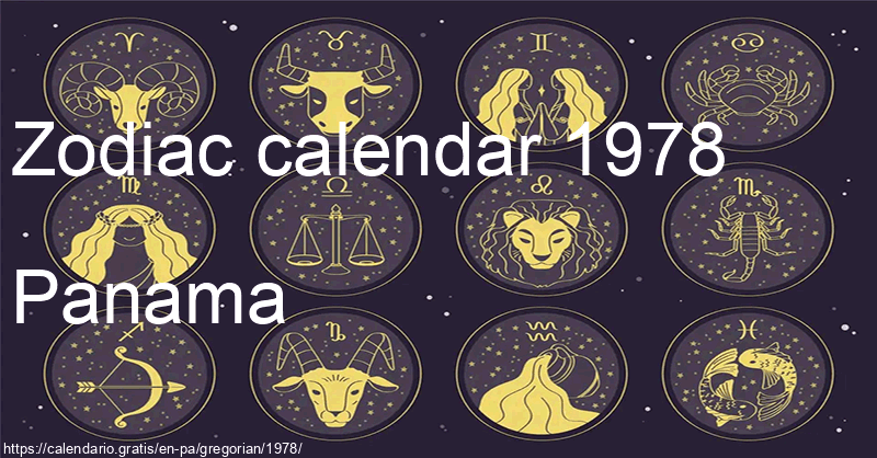 Zodiac signs calendar 1978