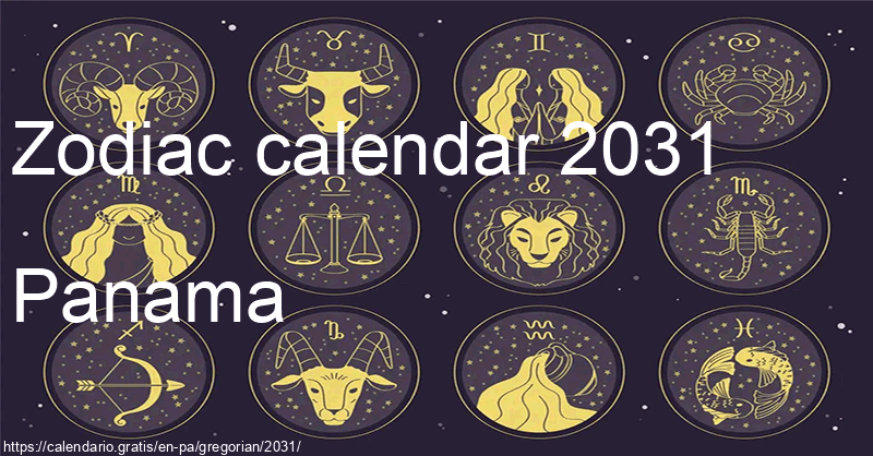 Zodiac signs calendar 2031