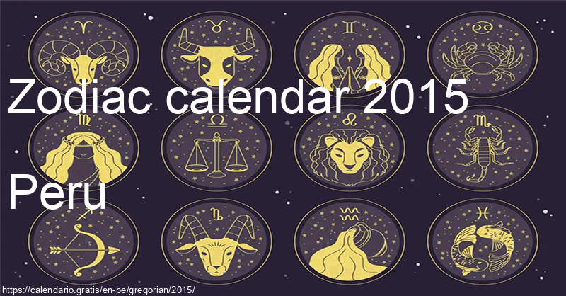 Zodiac signs calendar 2015
