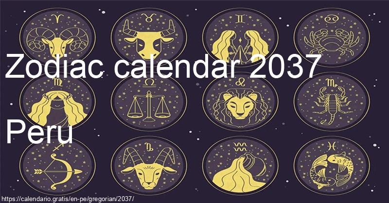 Zodiac signs calendar 2037