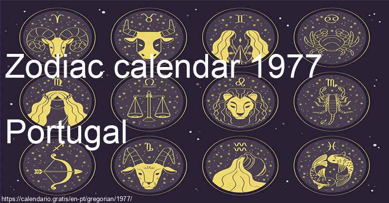 Zodiac signs calendar 1977