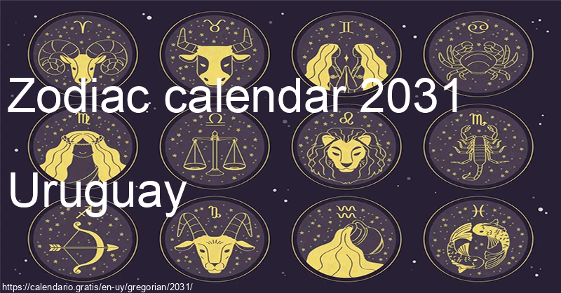 Zodiac signs calendar 2031