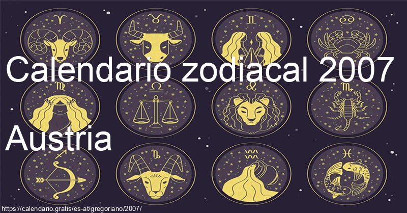 Calendario de signos zodiacales 2007