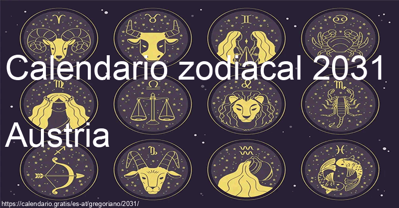 Calendario de signos zodiacales 2031