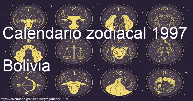 Calendario de signos zodiacales 1997