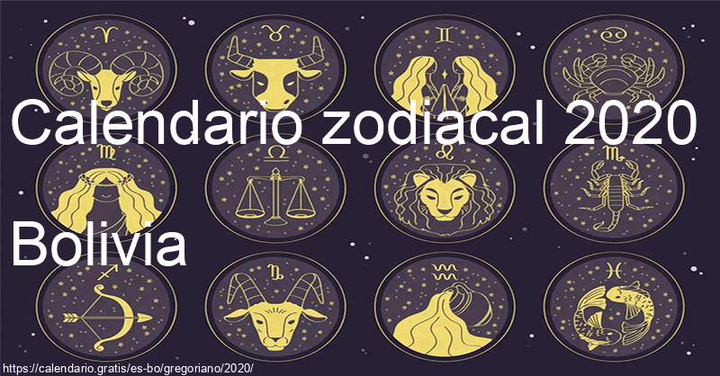 Calendario de signos zodiacales 2020