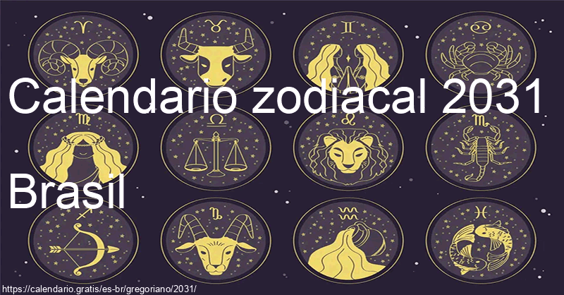 Calendario de signos zodiacales 2031