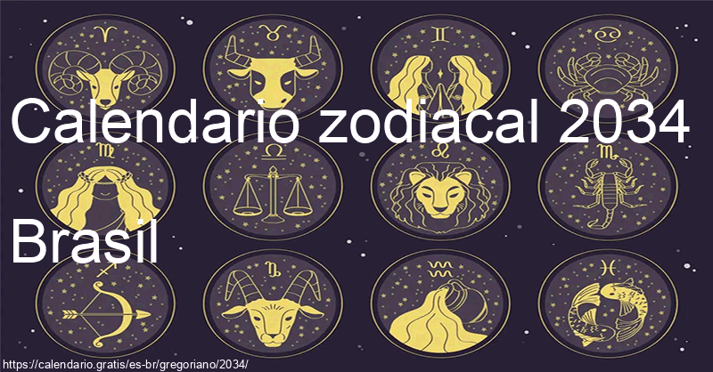 Calendario de signos zodiacales 2034