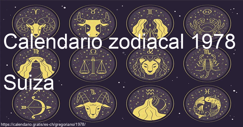 Calendario de signos zodiacales 1978