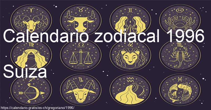 Calendario de signos zodiacales 1996