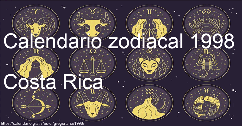Calendario de signos zodiacales 1998