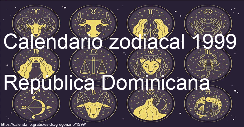 Calendario de signos zodiacales 1999