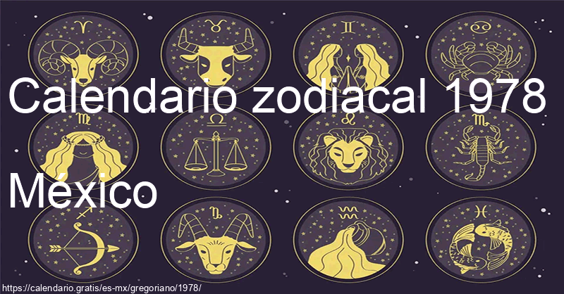 Calendario de signos zodiacales 1978