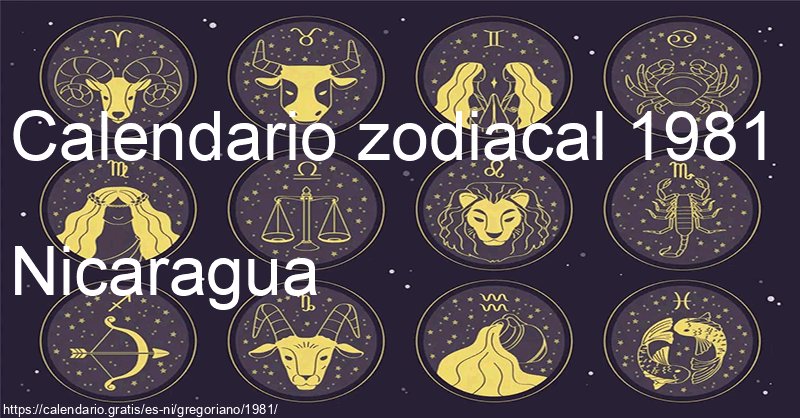 Calendario de signos zodiacales 1981