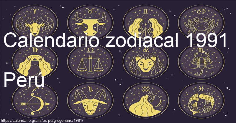 Calendario de signos zodiacales 1991