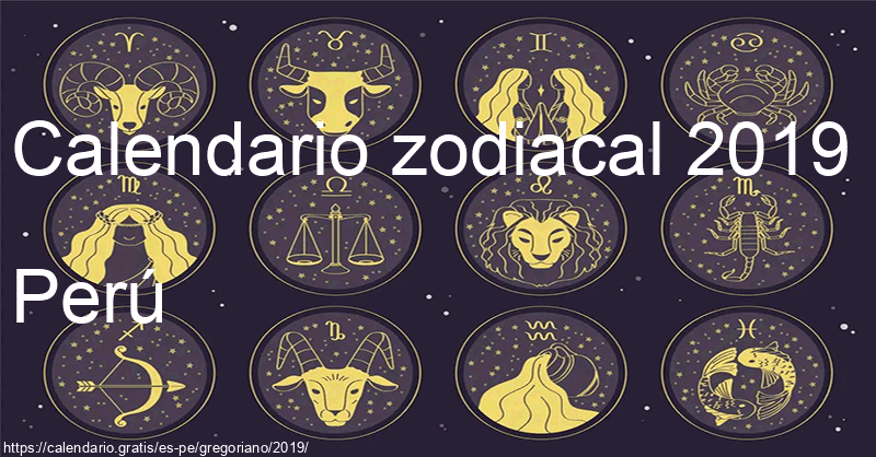 Calendario de signos zodiacales 2019