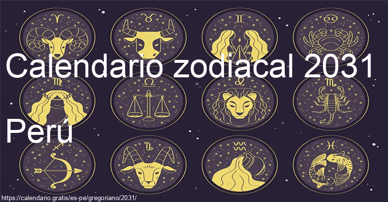 Calendario de signos zodiacales 2031